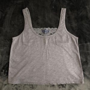Gray Crop Top